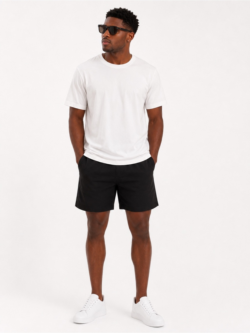 Mango Men’s White Stretch Cotton Crewneck T-Shirt – Size Small